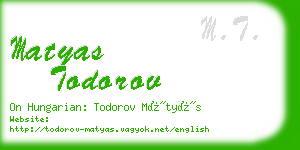 matyas todorov business card